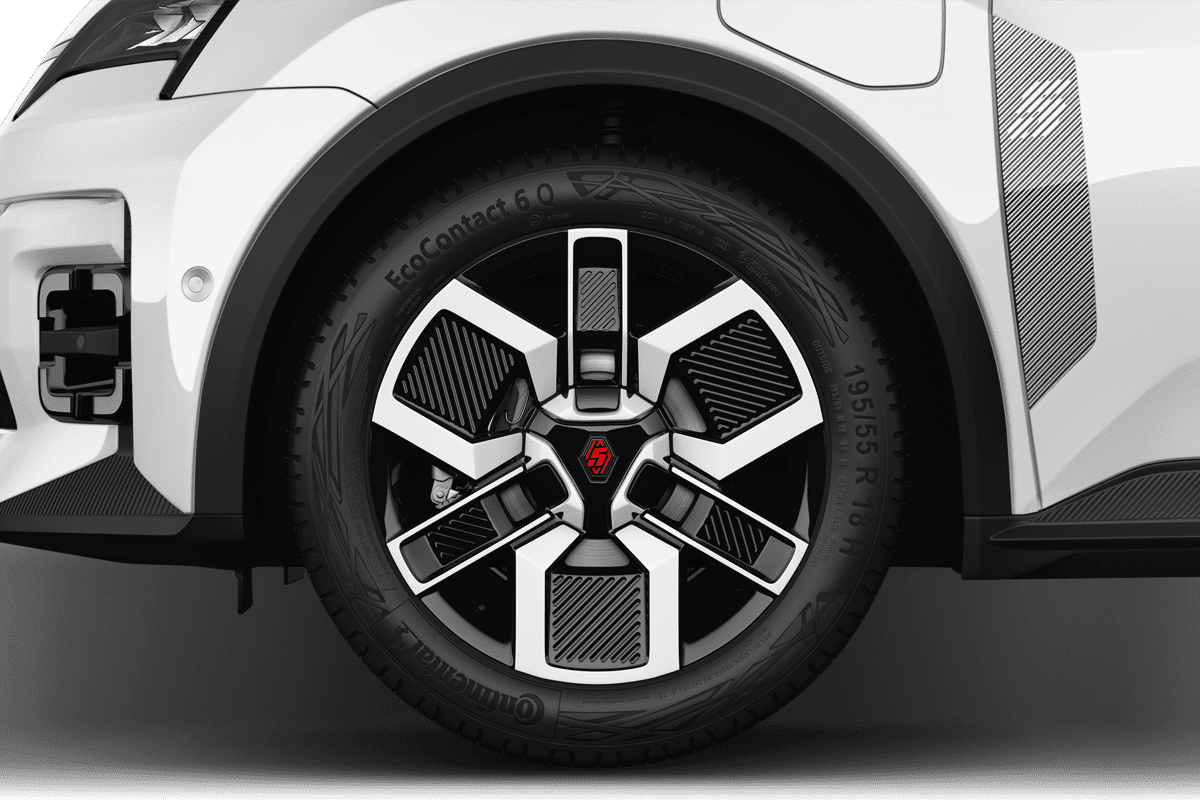 Radkappe oder Felge eines Renault R5 E-Tech