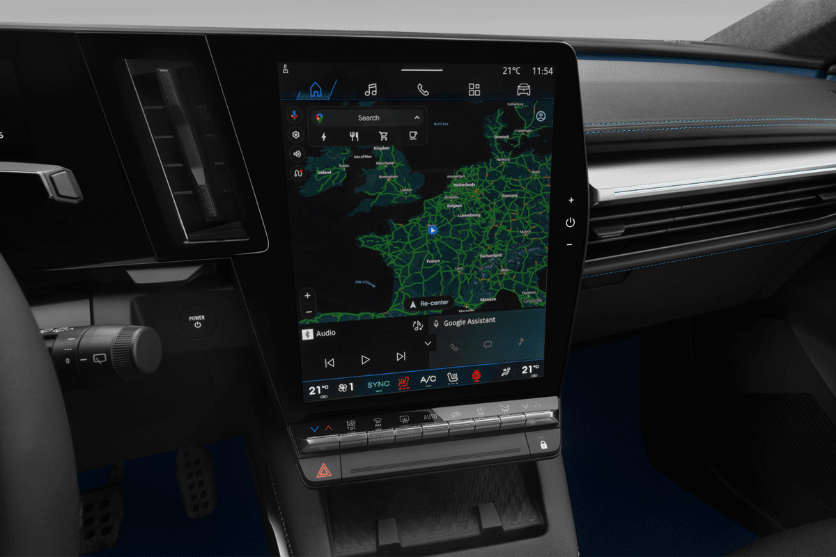 Mittelkonsole eines Renault Scenic E-Tech 