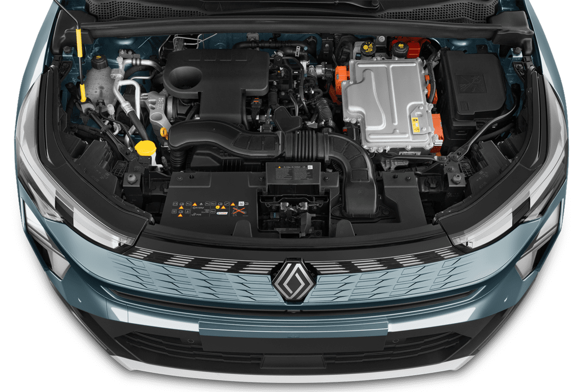 Motorraum eines Renault Symbioz Hybrid 