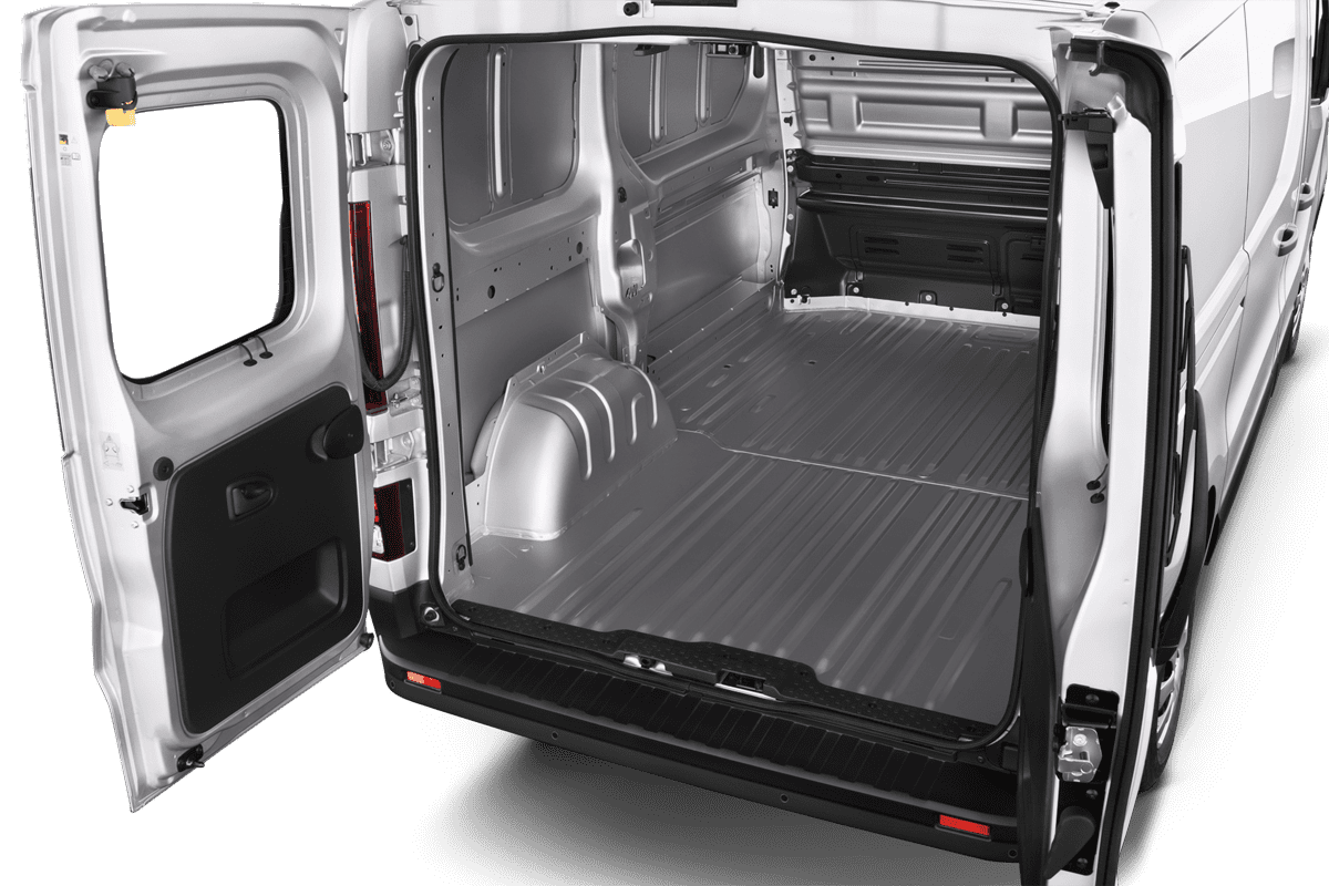 Kofferraum eines Renault Trafic Doppelkabine Kastenwagen 