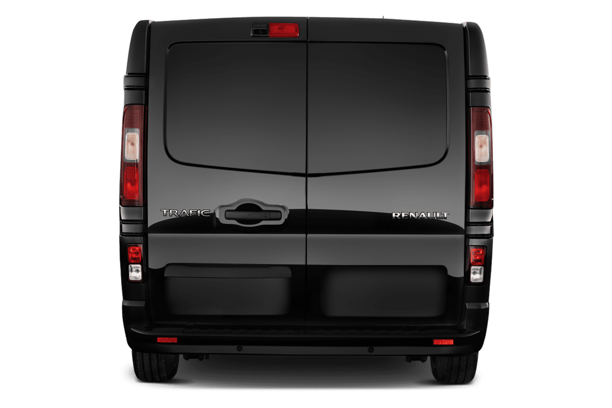 Heckansicht eines Renault Trafic Normal Kastenwagen 