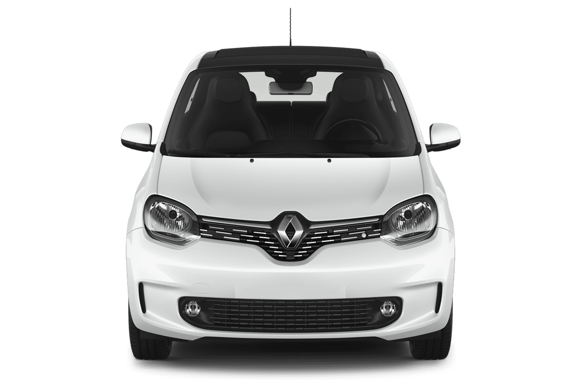 Frontansicht eines Renault Twingo, freigestellt
