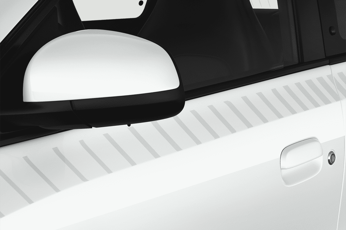 Rückspiegel eines Renault Twingo