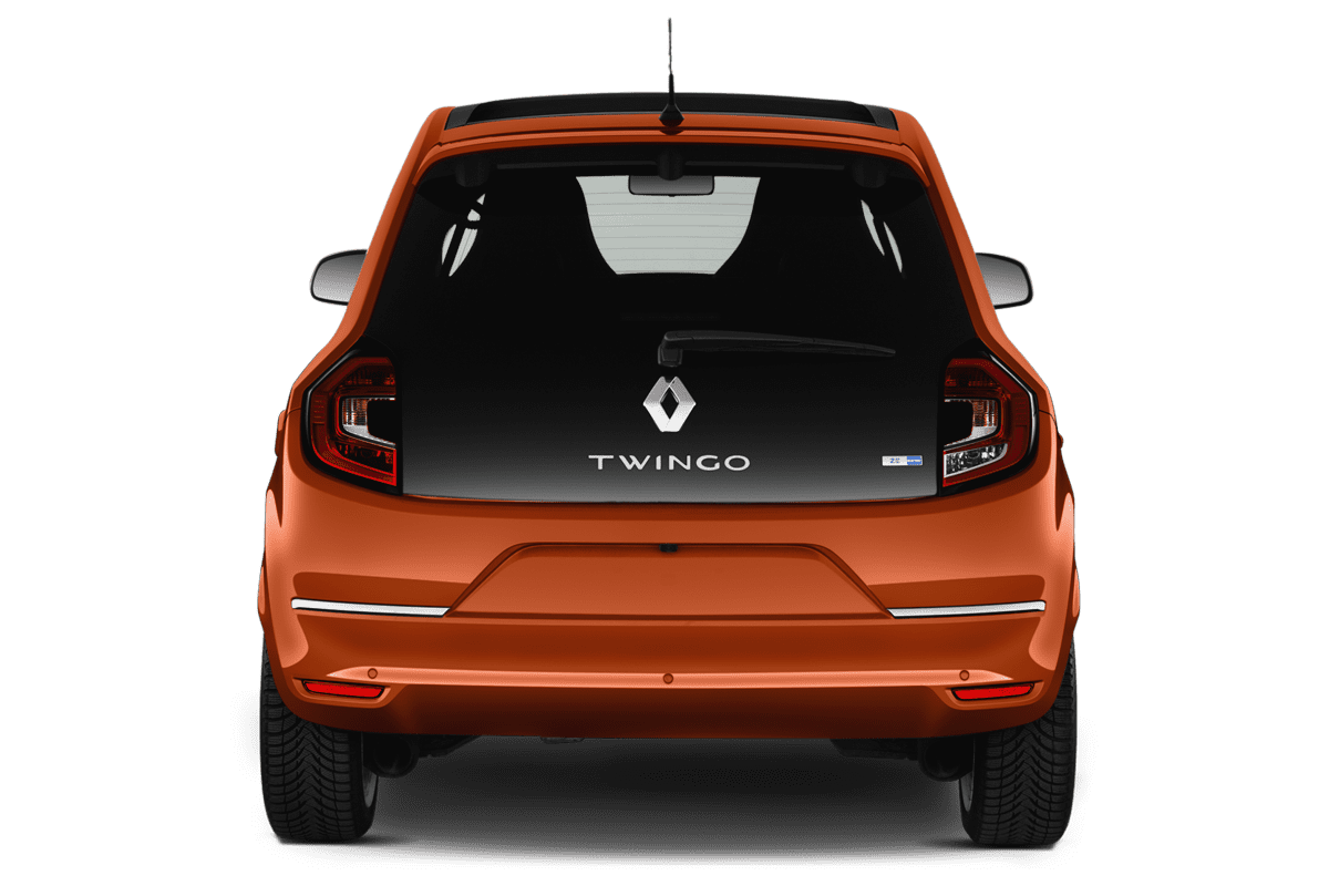 Heckansicht eines Renault Twingo E-Tech