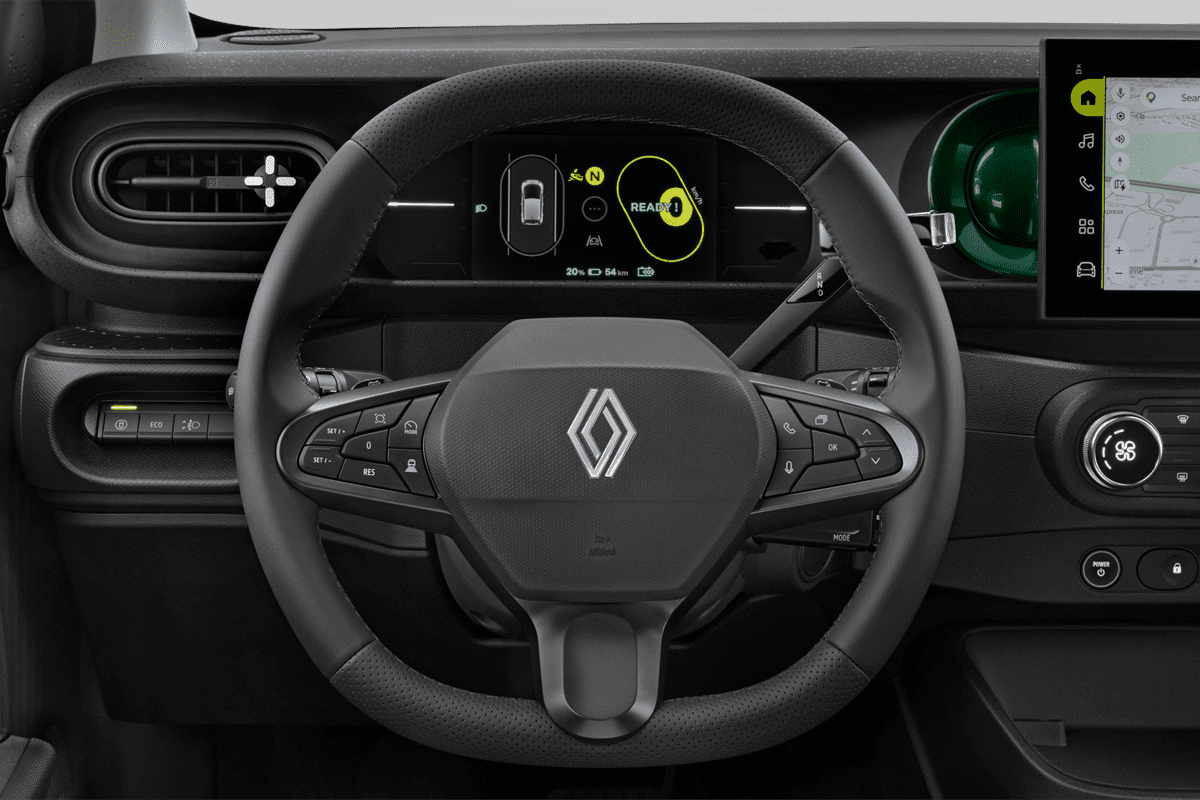 Lenkrad eines Renault Twingo E-Tech (KI-generiert)