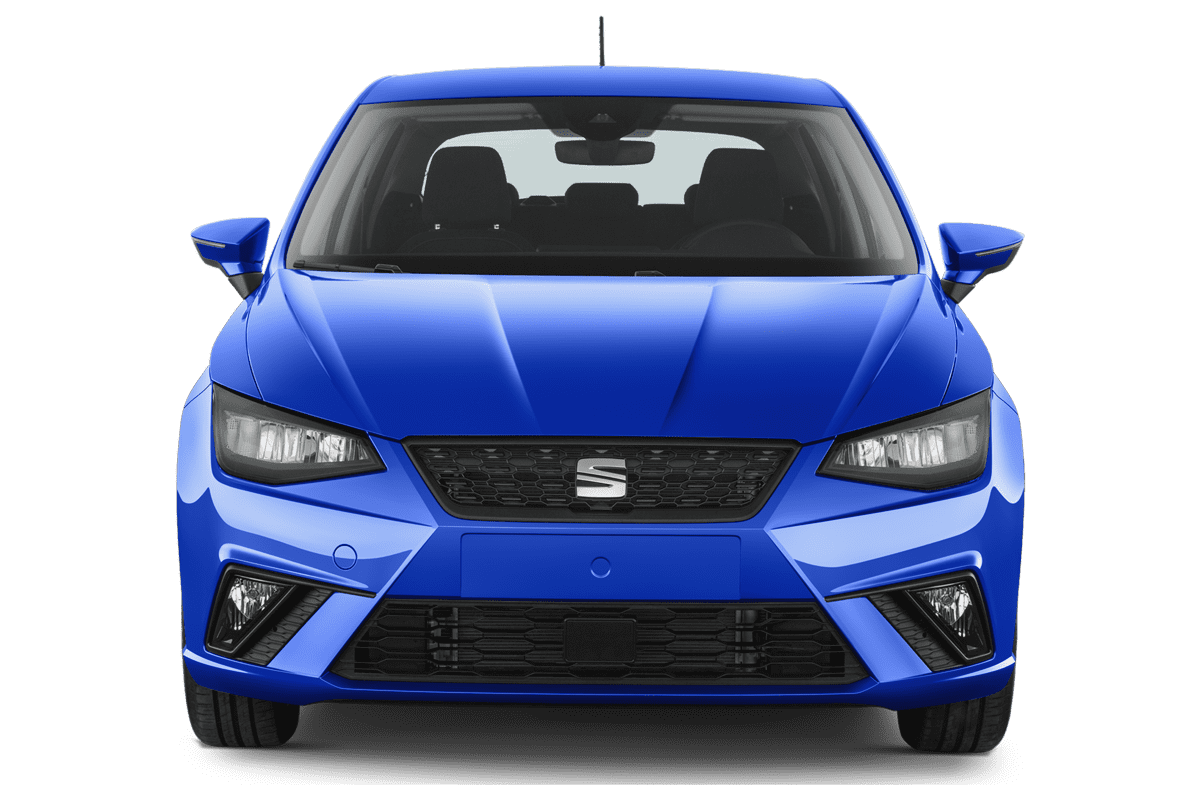 Frontansicht eines Seat Ibiza, freigestellt