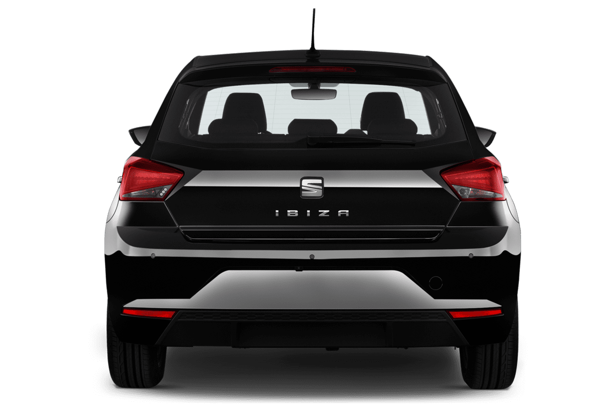 Heckansicht eines Seat Ibiza Black Edition
