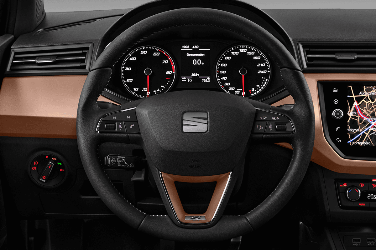 Lenkrad eines Seat Ibiza Black Edition