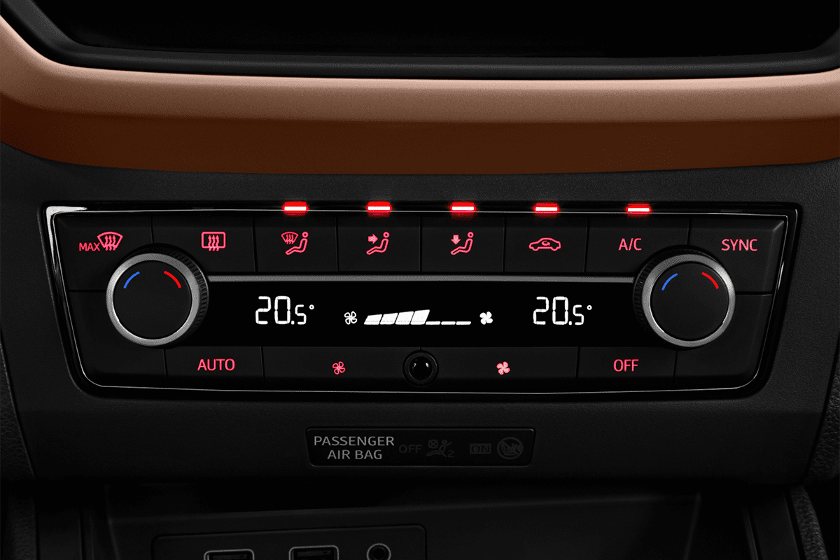 Klimasteuerung eines Seat Ibiza Black Edition