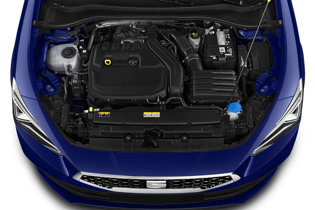 Motorraum eines Seat Leon ST TGI