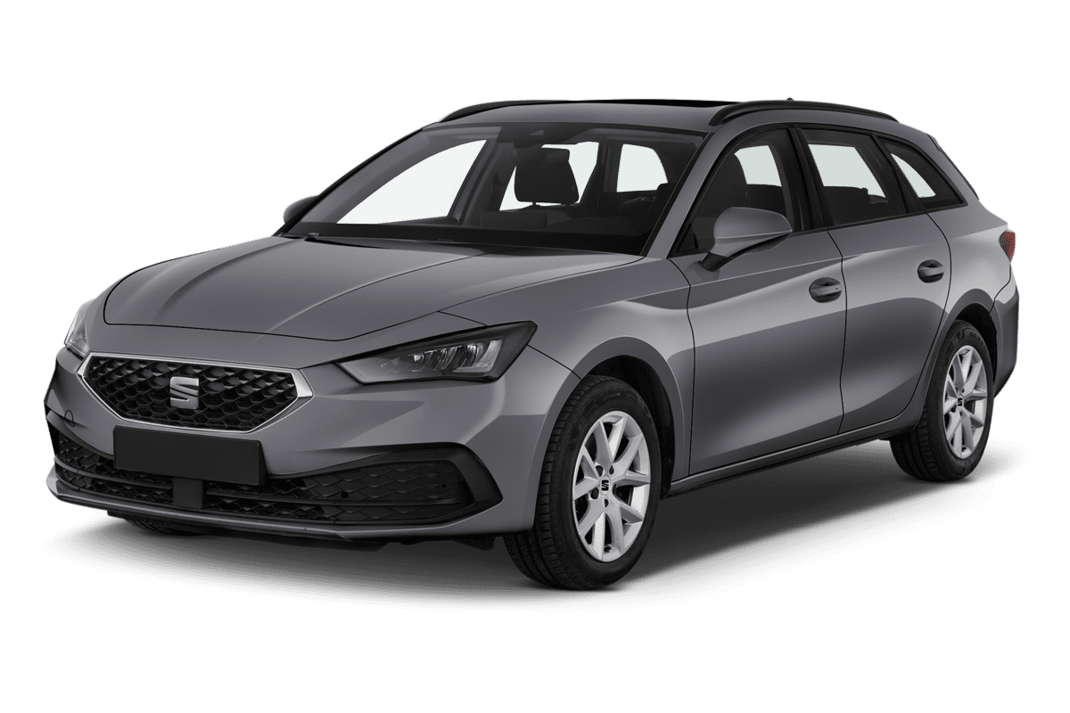 Schräge Frontansicht eines Seat Leon ST, freigestellt