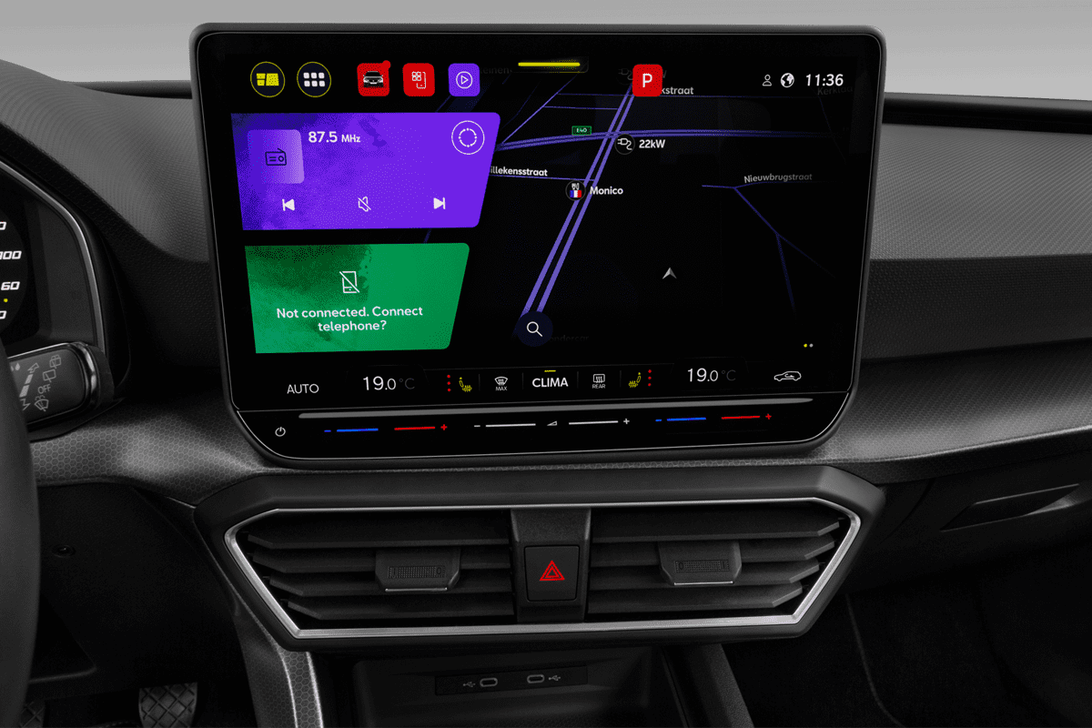 Mittelkonsole eines Seat Leon ST