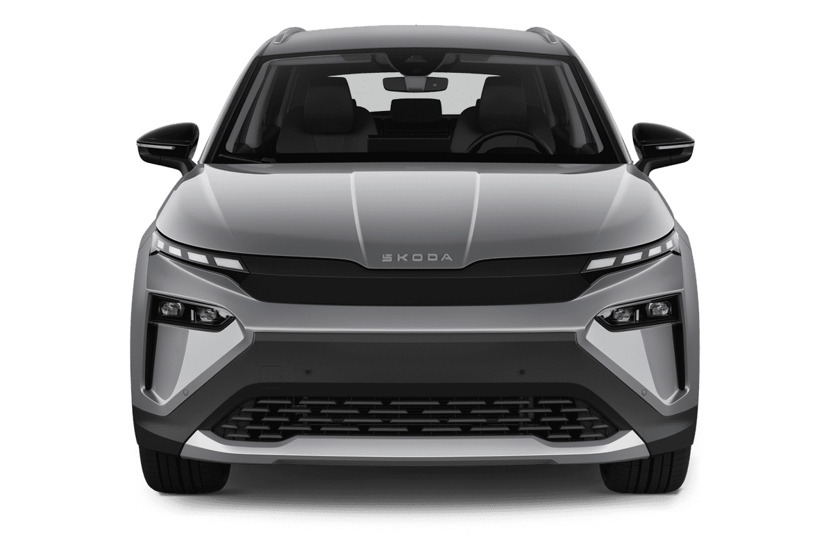 Frontansicht eines Skoda Elroq , freigestellt