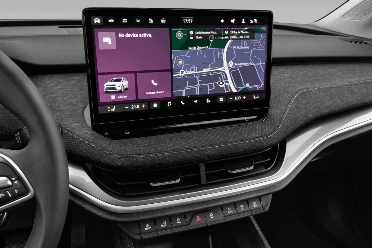 Mittelkonsole eines Skoda Elroq 