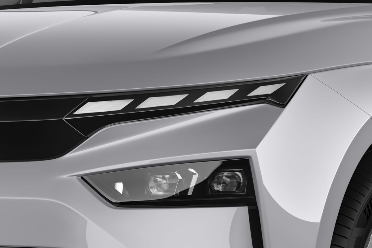 Frontscheinwerfer eines Skoda Enyaq