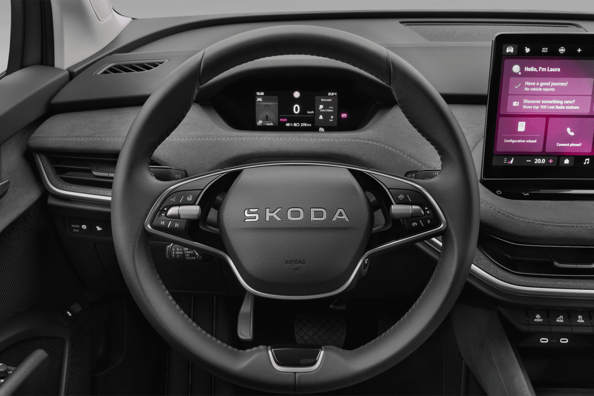 Lenkrad eines Skoda Enyaq