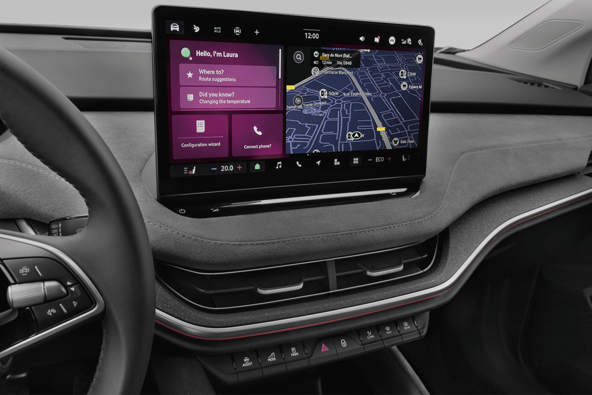 Mittelkonsole eines Skoda Enyaq iV