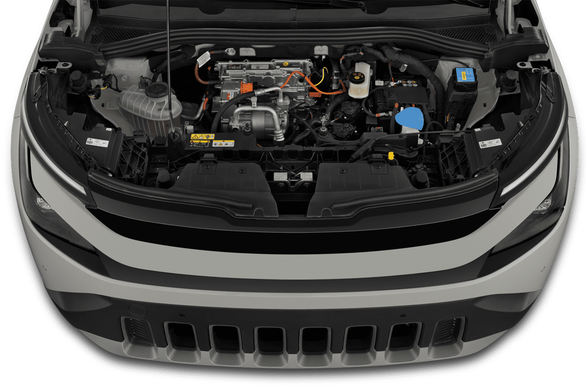 Motorraum eines Skoda Epiq