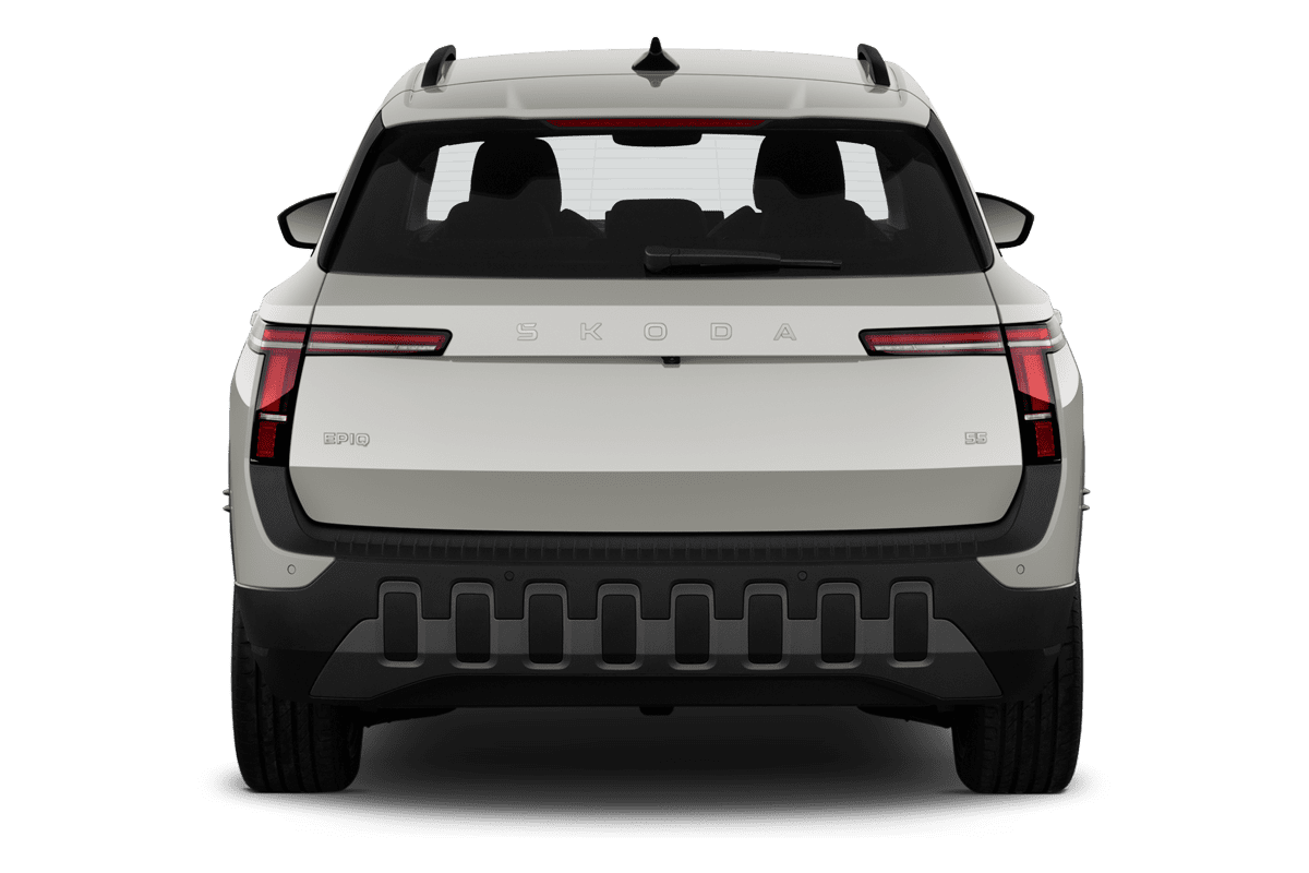 Heckansicht eines Skoda Epiq