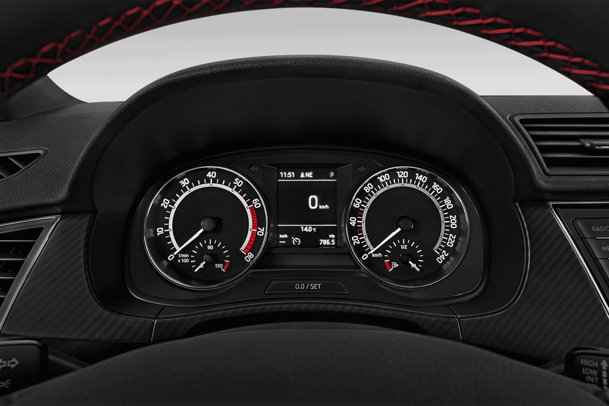 Kombiinstrument eines Skoda Fabia Limousine Soleil