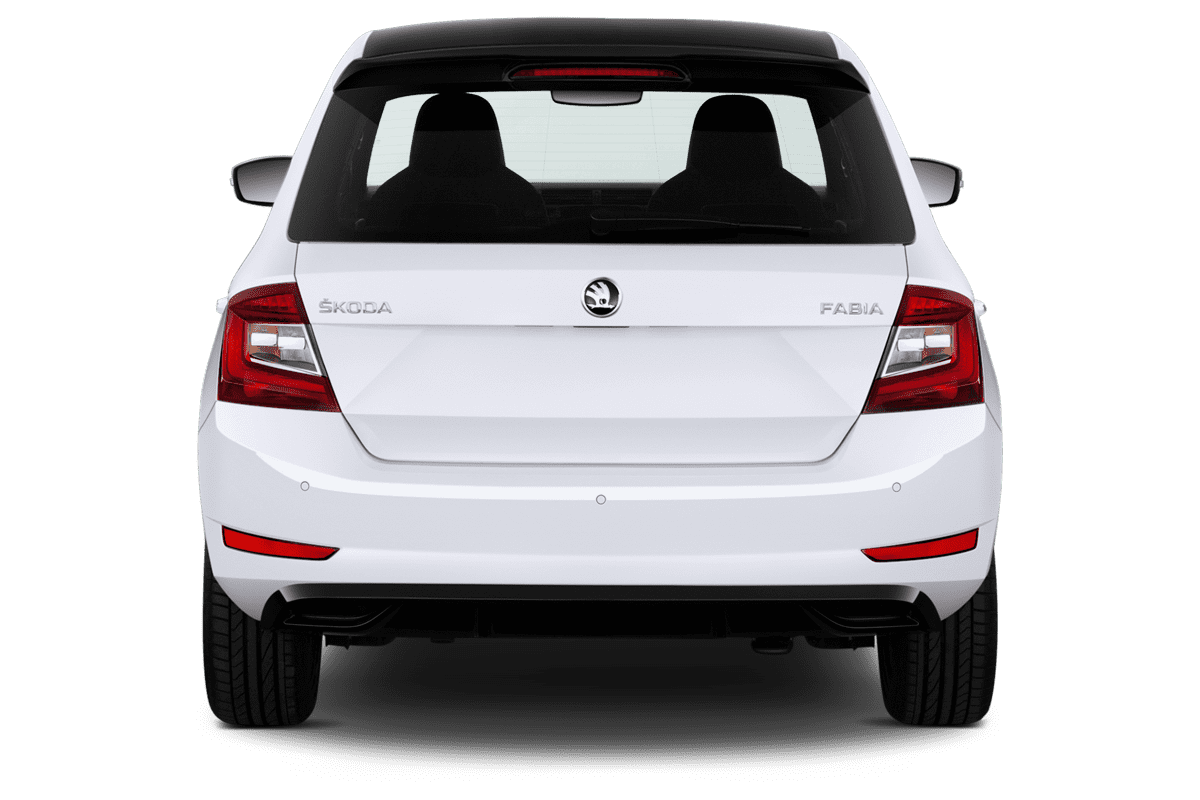 Heckansicht eines Skoda Fabia Limousine Soleil