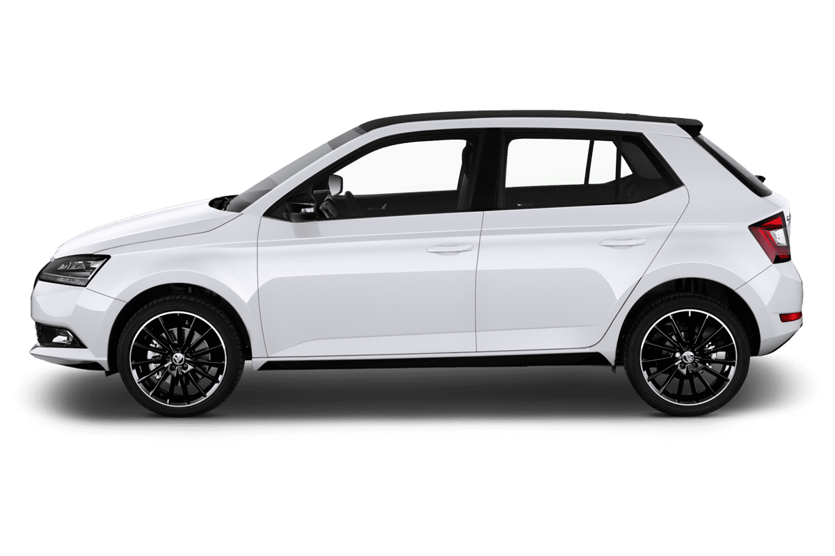 Seitenansicht eines Skoda Fabia Limousine Soleil