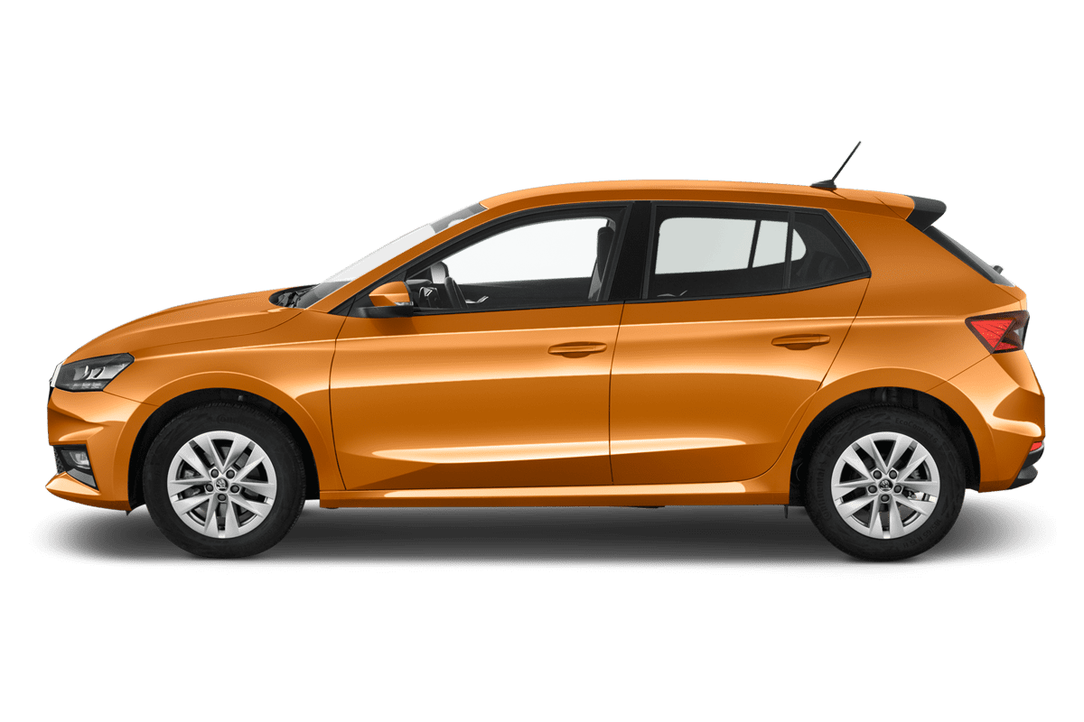 Seitenansicht eines Skoda Fabia Limousine