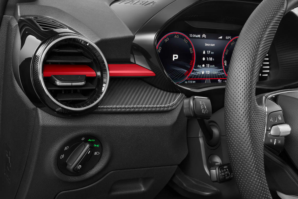 Lüftung eines Skoda Fabia Limousine Drive