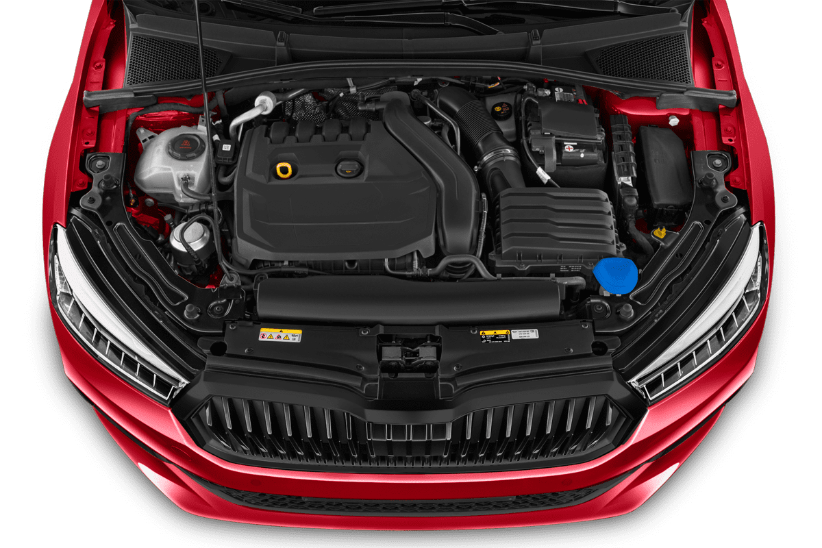 Motorraum eines Skoda Fabia Limousine Drive