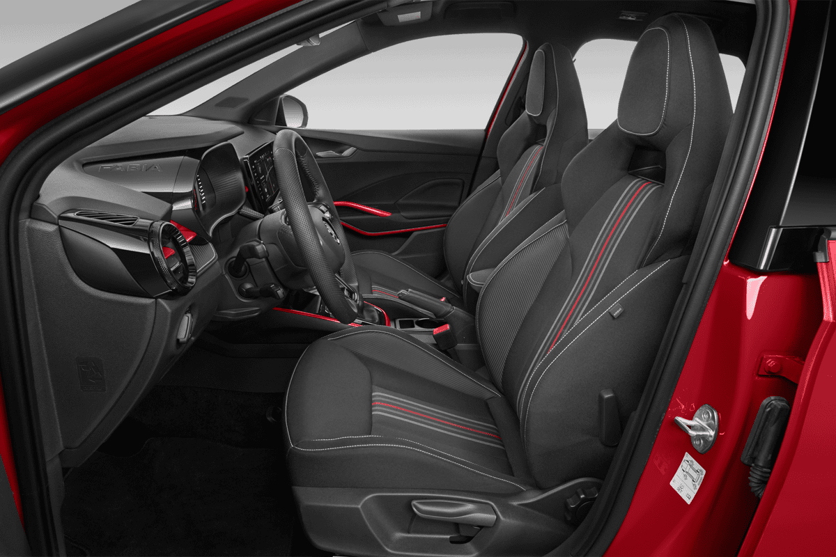 Vordersitze eines Skoda Fabia Limousine Drive