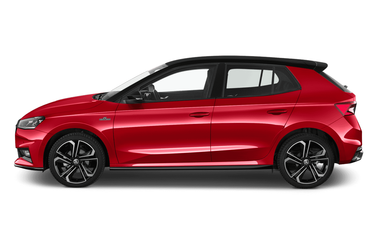 Seitenansicht eines Skoda Fabia Limousine Drive