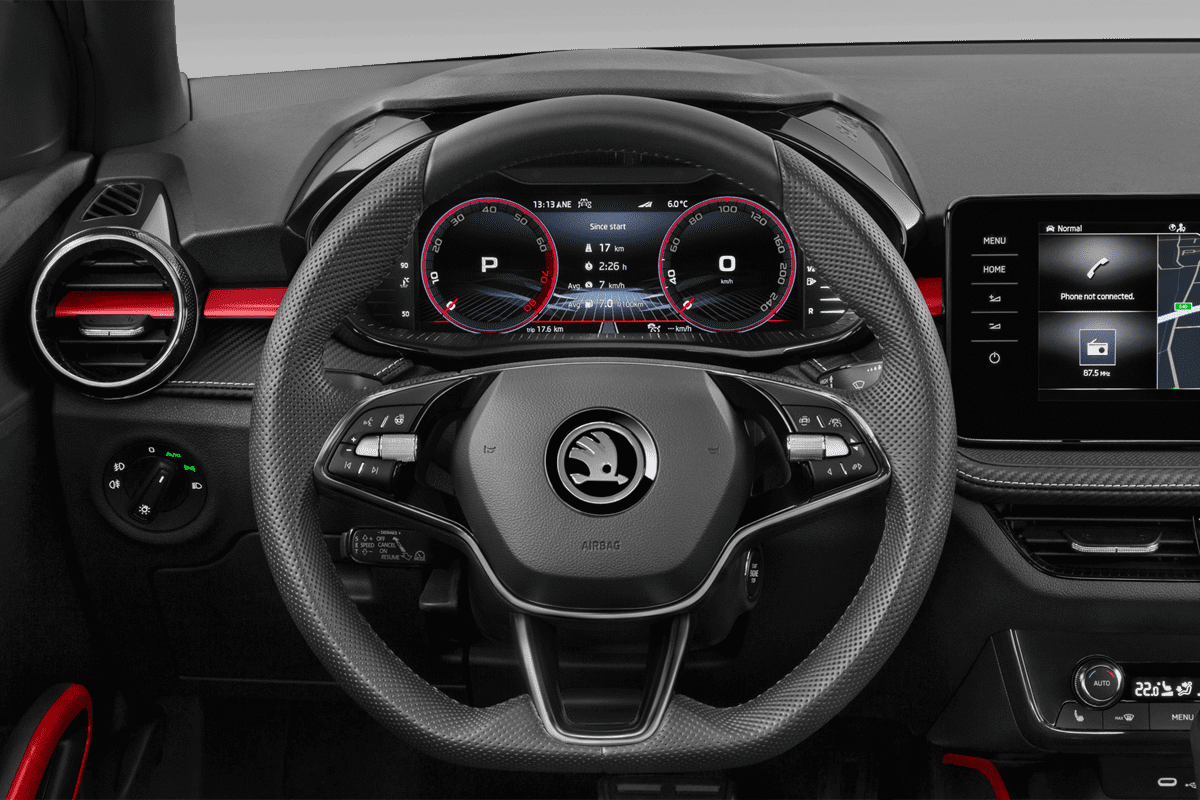 Lenkrad eines Skoda Fabia Limousine Drive