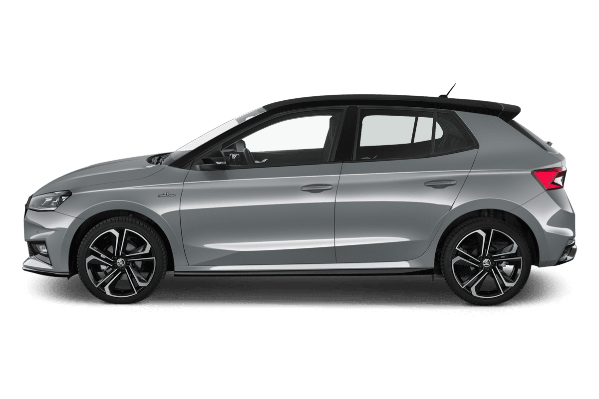 Seitenansicht eines Skoda Fabia Limousine