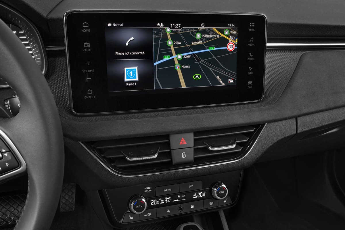 Mittelkonsole eines Skoda Kamiq