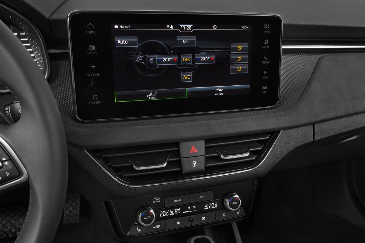 Klimasteuerung eines Skoda Kamiq