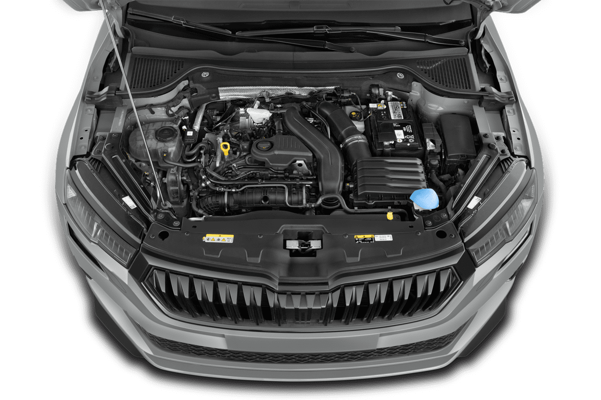 Motorraum eines Skoda Karoq Sportline