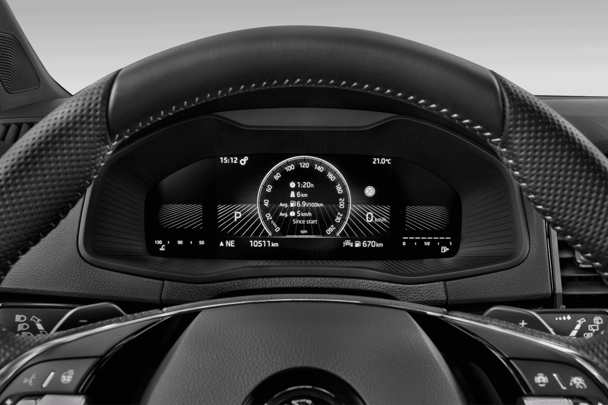 Kombiinstrument eines Skoda Karoq Sportline