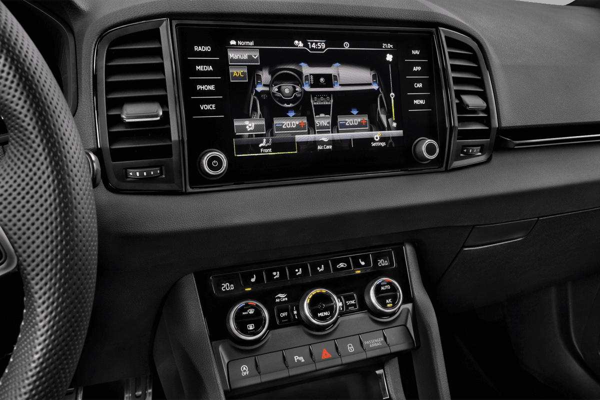Klimasteuerung eines Skoda Karoq Sportline