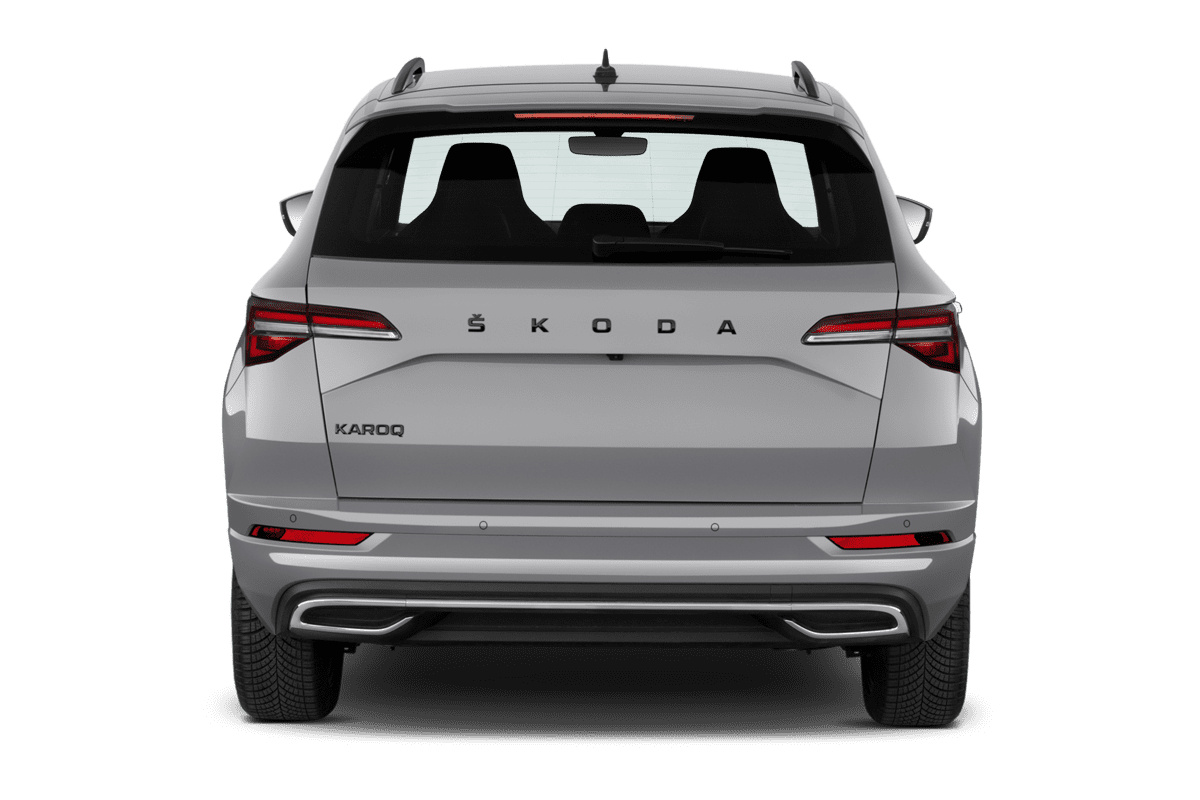 Heckansicht eines Skoda Karoq