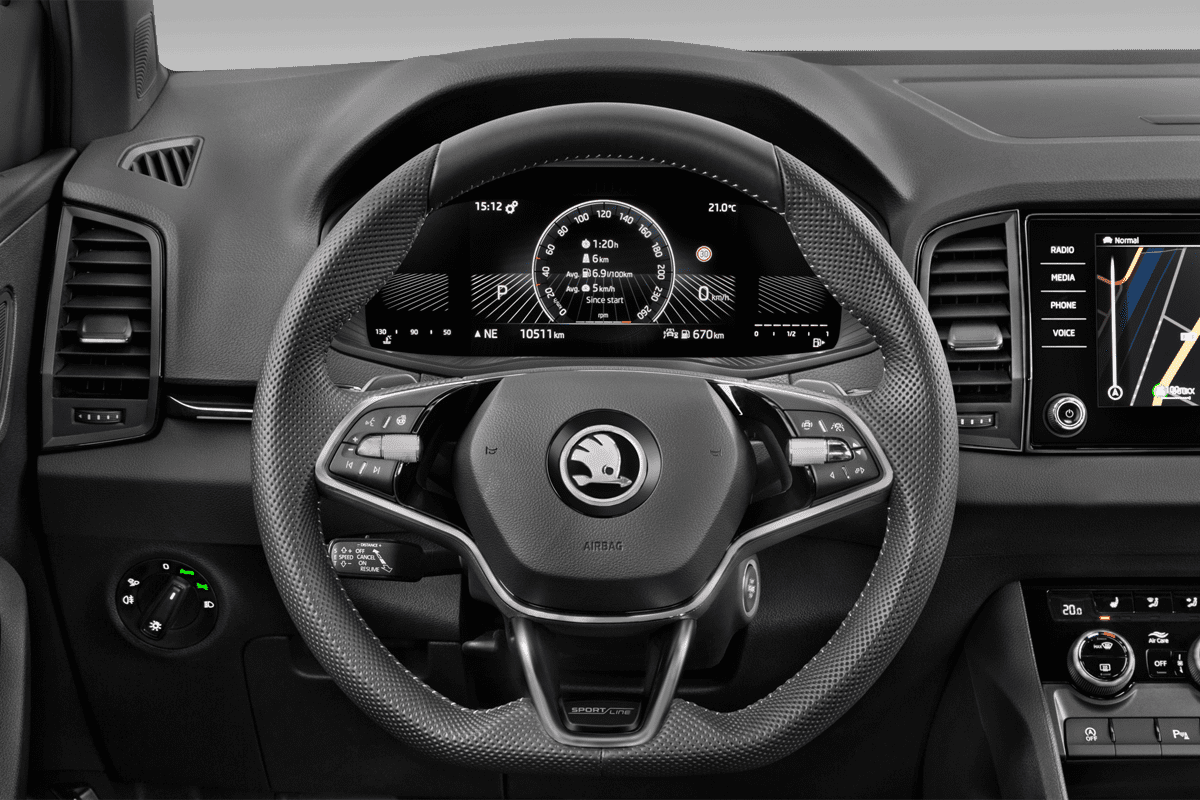 Lenkrad eines Skoda Karoq