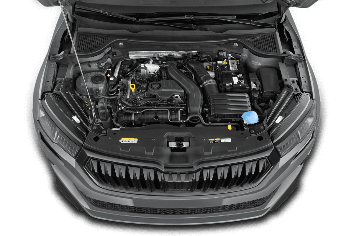 Motorraum eines Skoda Karoq