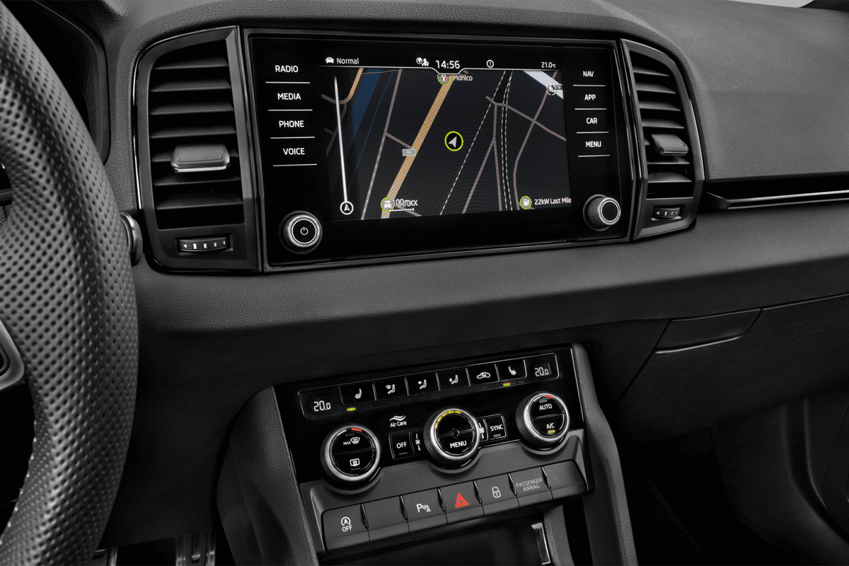 Mittelkonsole eines Skoda Karoq