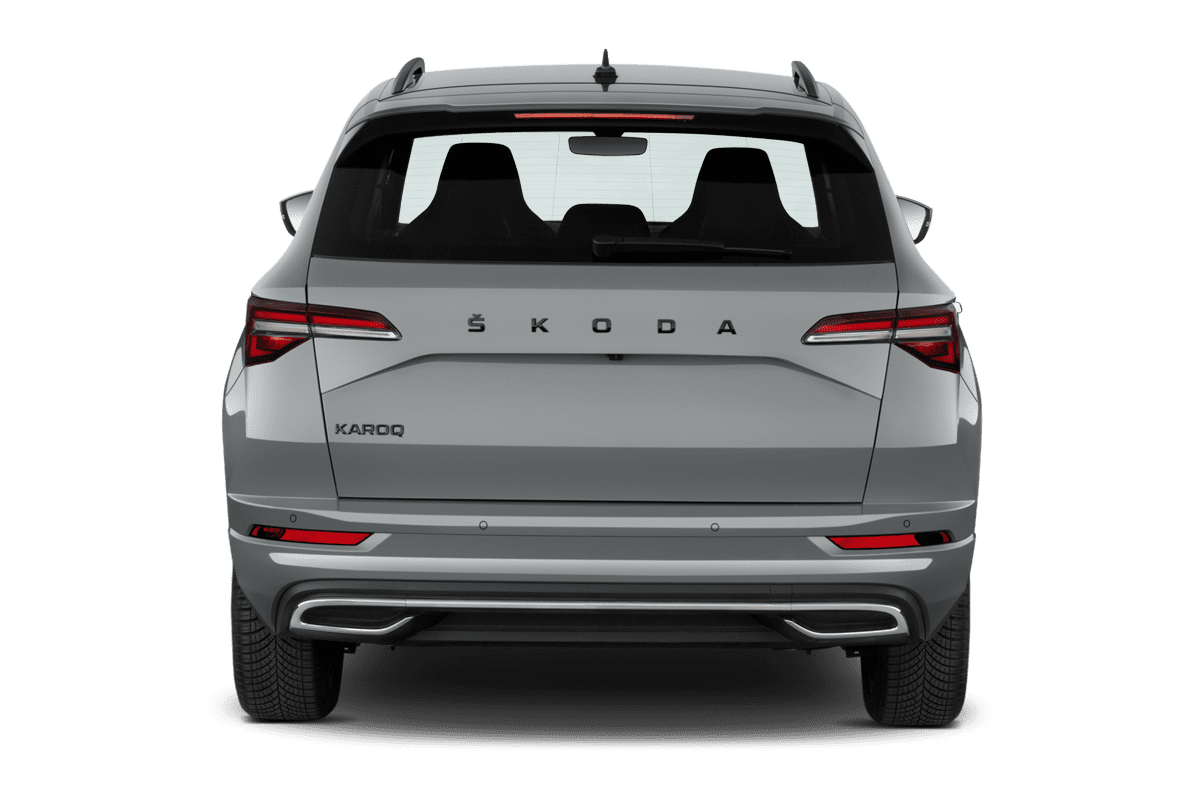 Heckansicht eines Skoda Karoq