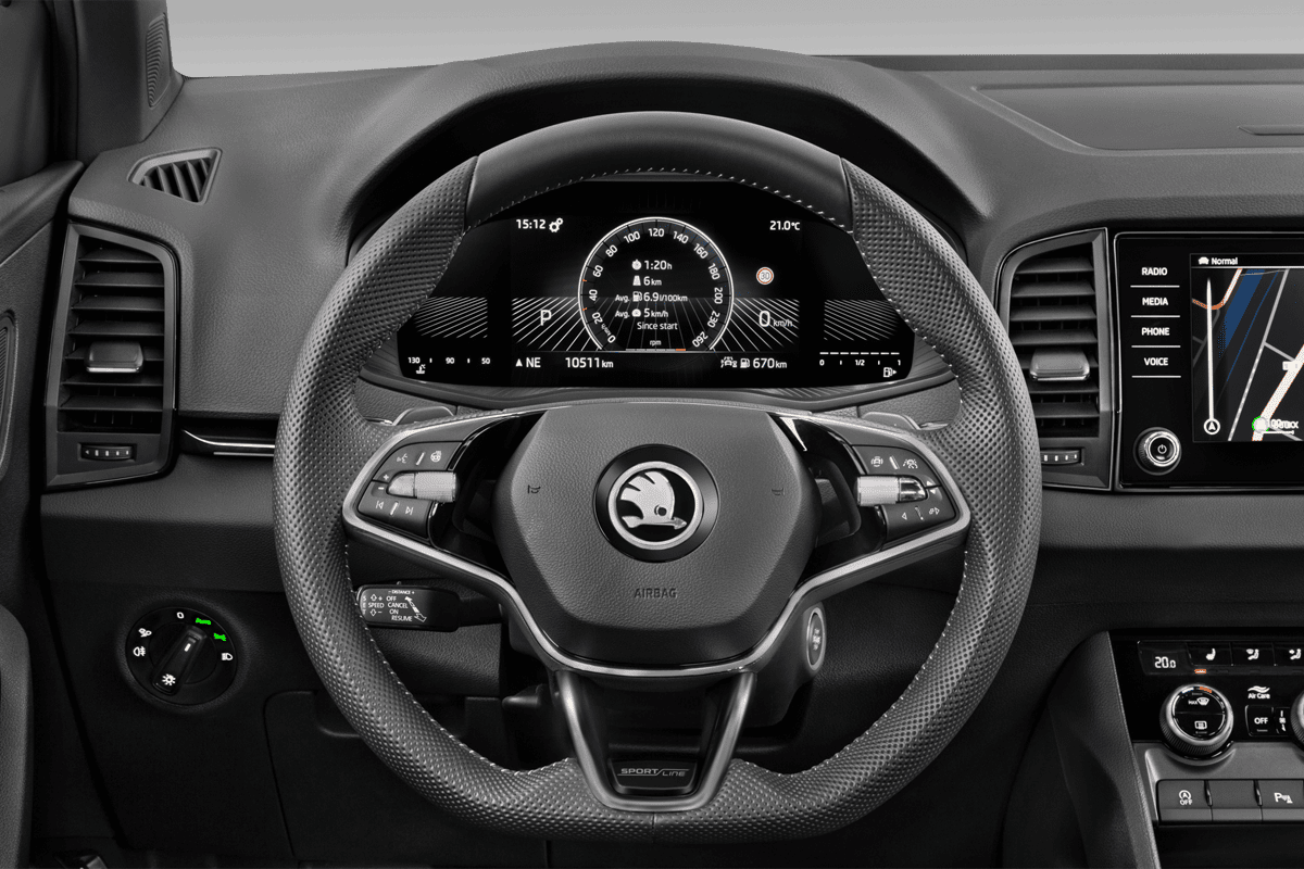 Lenkrad eines Skoda Karoq