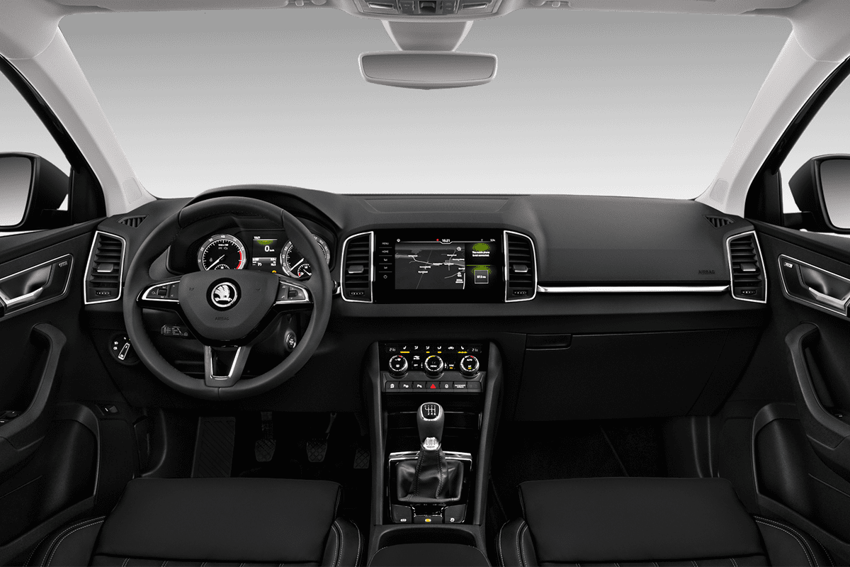 Armaturenbrett eines Skoda Karoq Drive 125