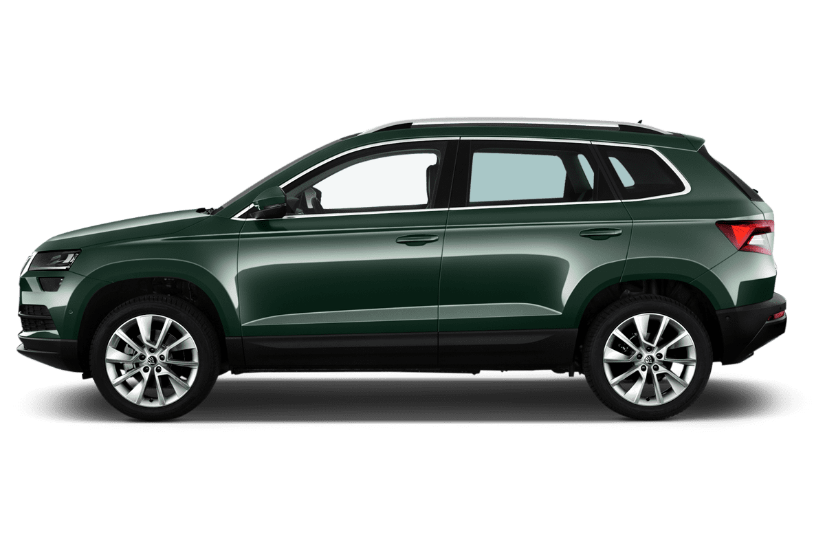 Seitenansicht eines Skoda Karoq Drive 125