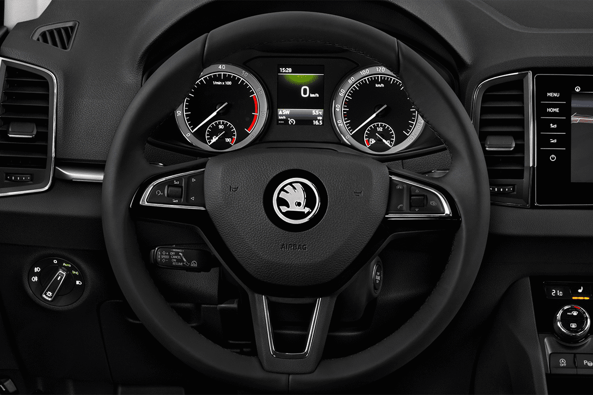 Lenkrad eines Skoda Karoq Drive 125