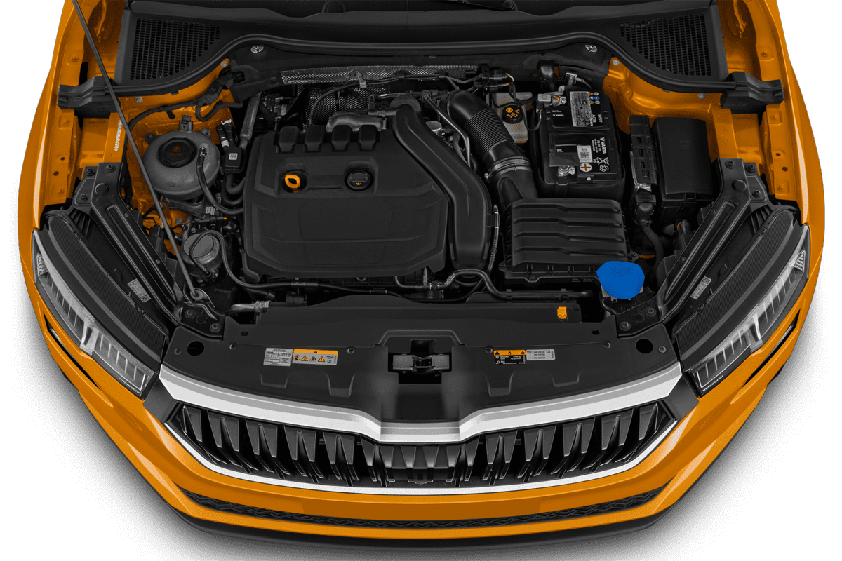 Motorraum eines Skoda Karoq Drive
