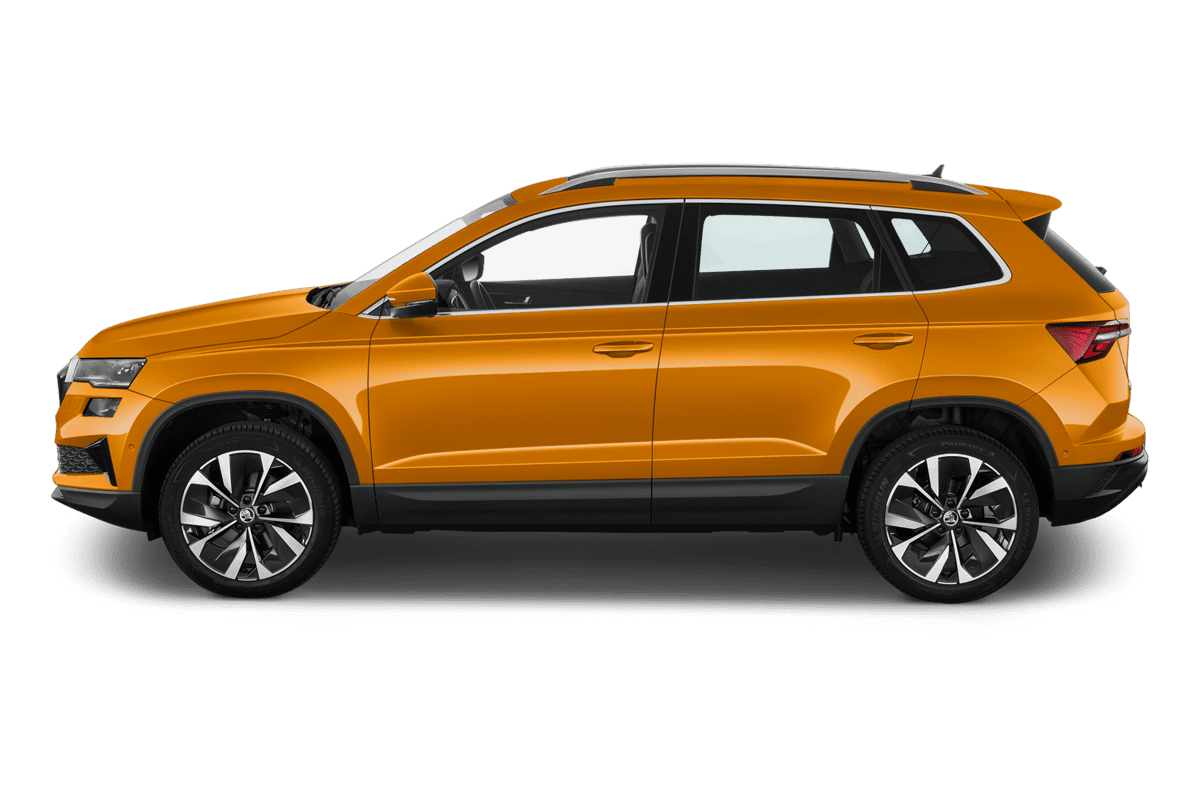 Seitenansicht eines Skoda Karoq Drive