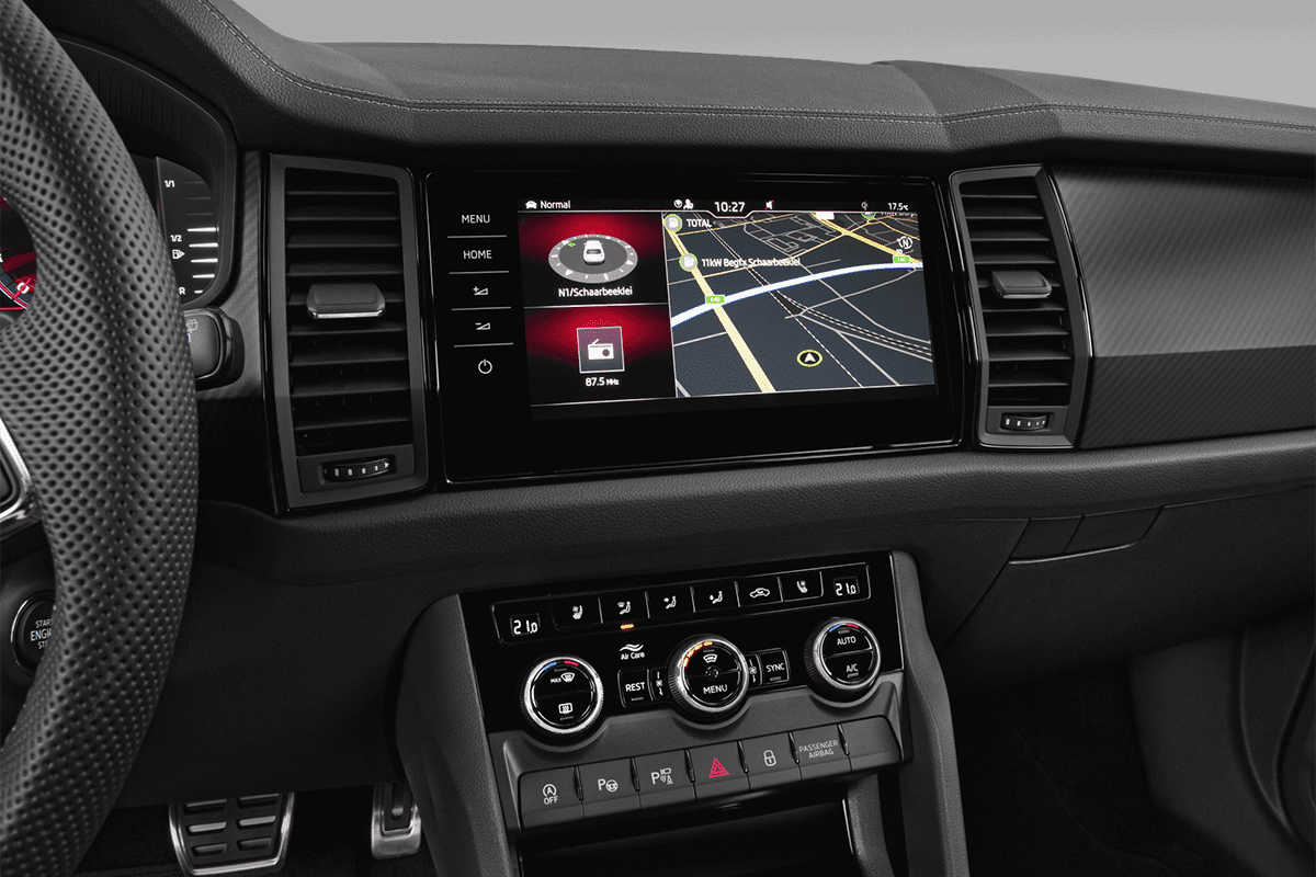 Mittelkonsole eines Skoda Kodiaq Sportline